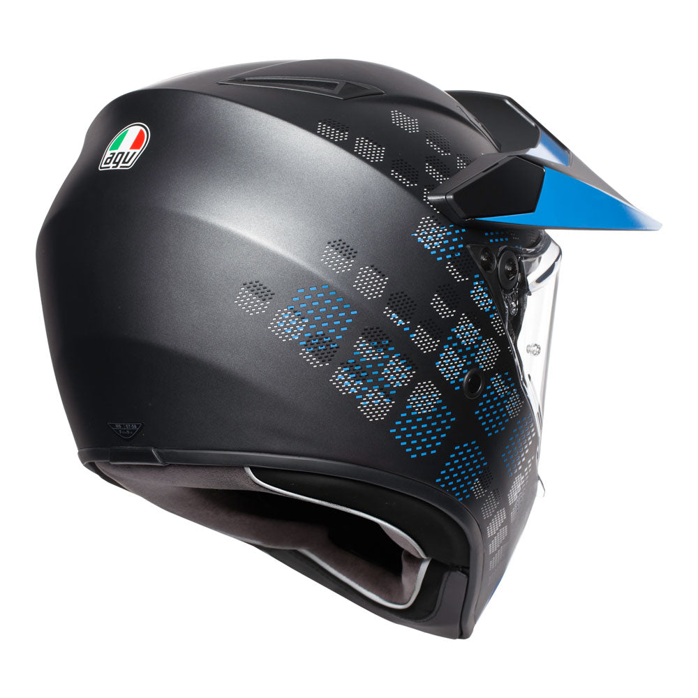AGV Ax9 Antartica Matt Black/Cyan