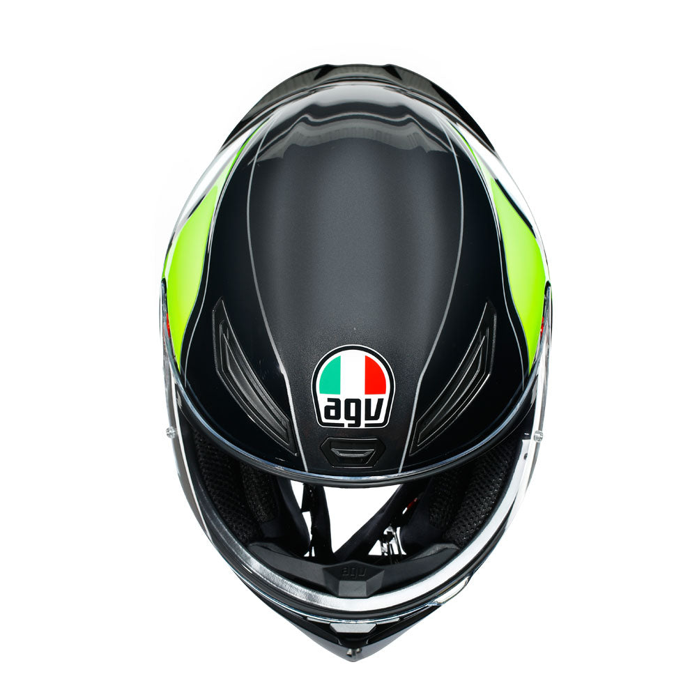 AGV K1 Power Gunmetal/White/Green