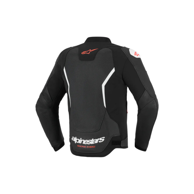 ALPINESTARS GP FORCE V2 LEATHER JACKET AIRFLOW BLACK WHITE