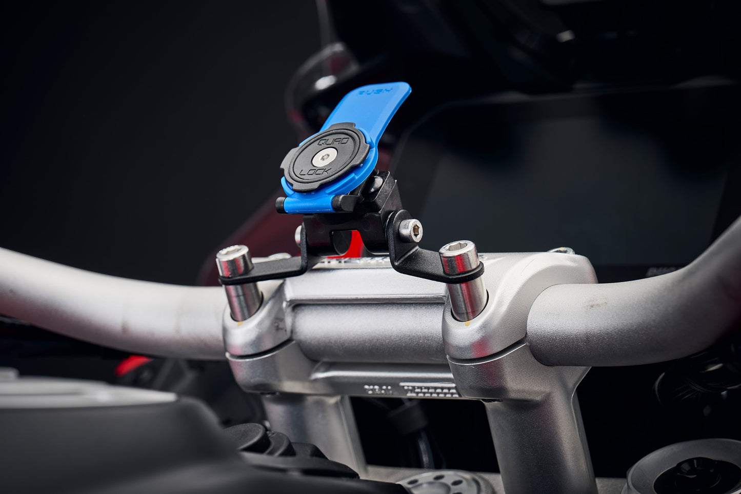 Evotech Quad Lock Compatible Handlebar Clamp Mount - Ducati Multistrada V4 Pikes Peak (2022 - 2024)