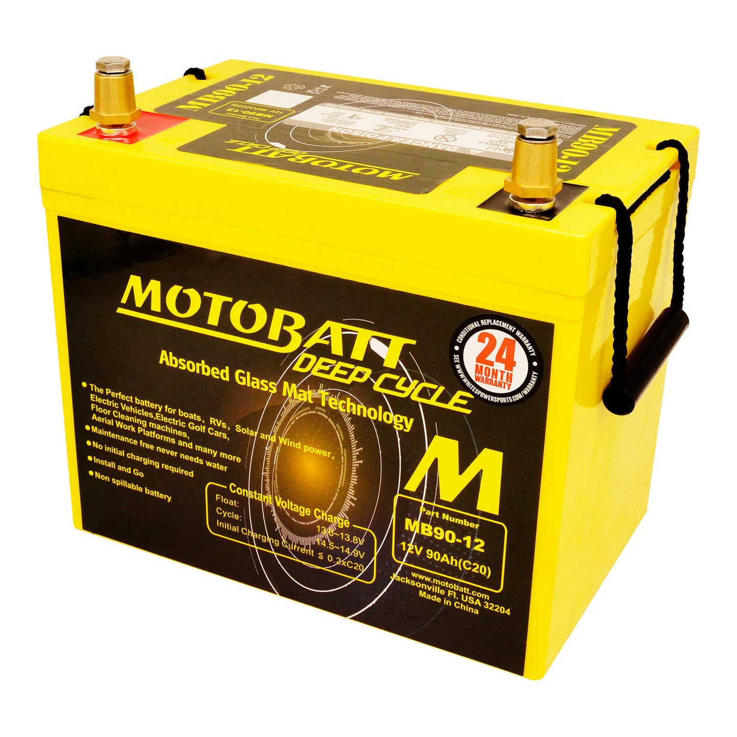 MB90 Motobatt Deep Cycle AGM 90ah/C20