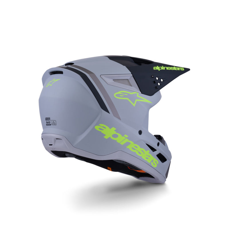 Alpinestars SM3 RADIUM HELMET ECE06 GRAY BLACK FLURO-YELLOW MATT