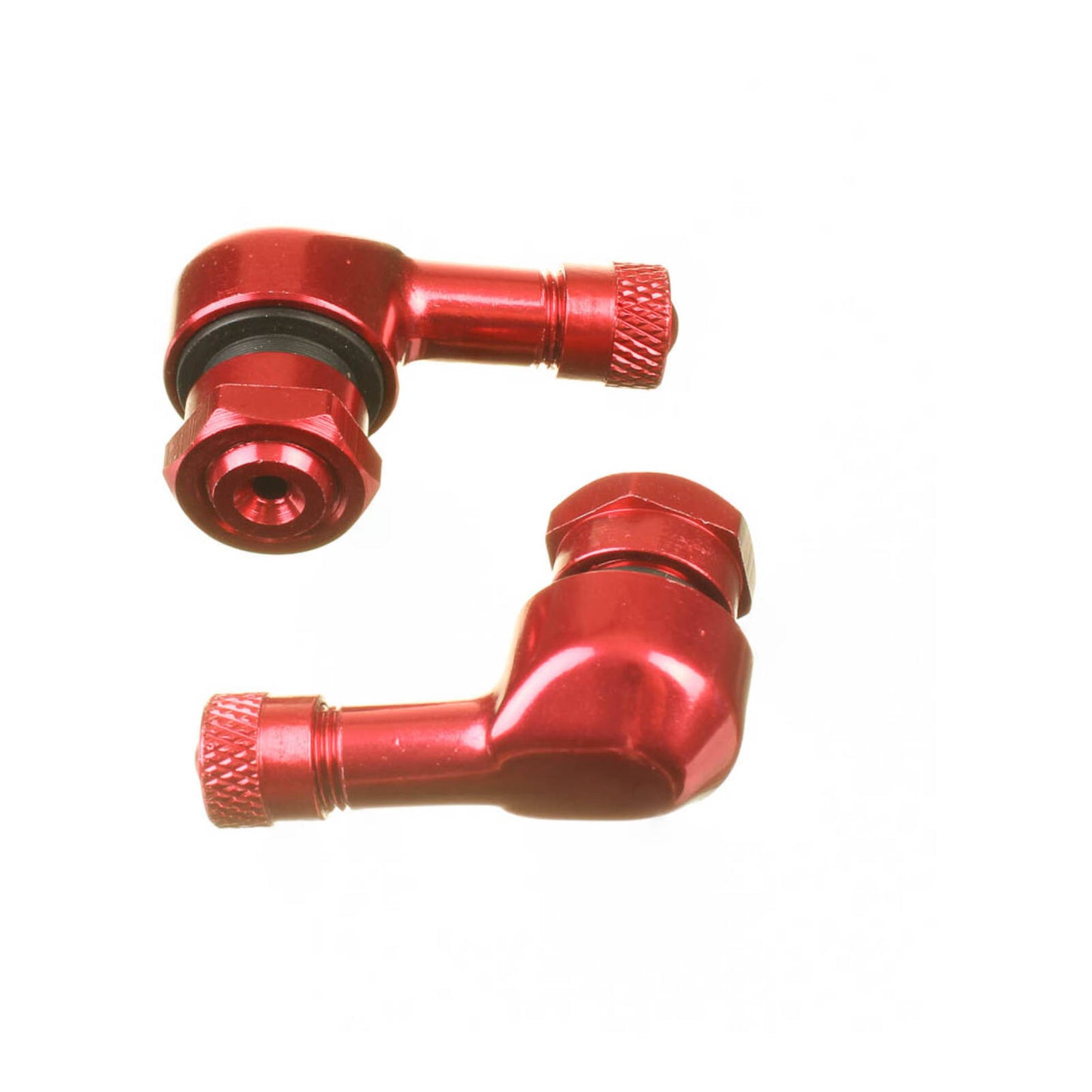 WHITES 90 DEGREE ALLOY VALVE 11.3MM - RED (PAIR)