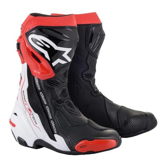 ALPINESTARS SUPERTECH R V2 BOOT BLACK WHITE RED