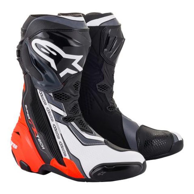 ALPINESTARS SUPERTECH R V2 BOOT BLACK FLURO RED