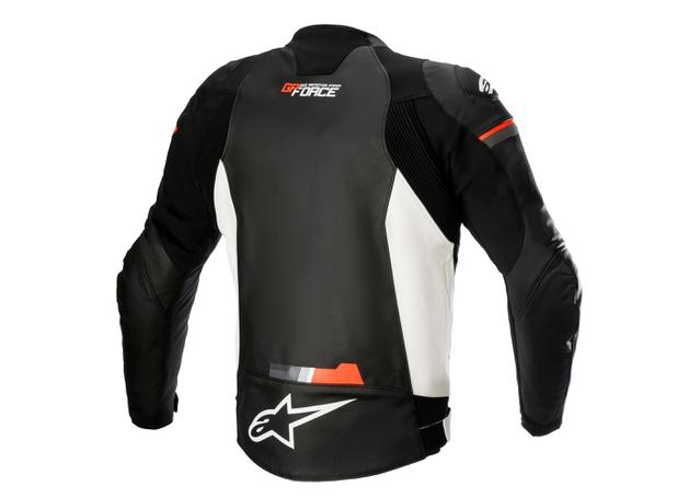 ALPINESTARS GP FORCE LEATHER JACKET AIRFLO BLACK WHITE RED