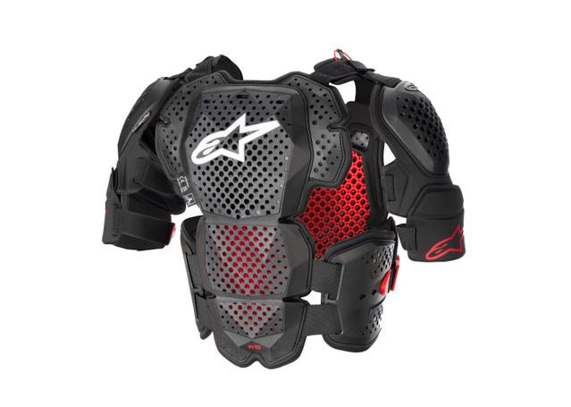 ALPINESTARS MX23 A-10 FULL CHEST PROTECTOR V2 ANTHRACITE BLACK RED
