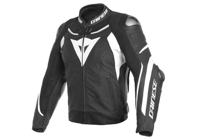 DAINESE SUPER SPEED LEATHER JACKET BLACK WHITE – Highside Shop