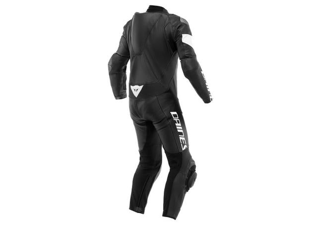DAINESE TOSA 1PC PERFORATED SUIT BLACK WHITE