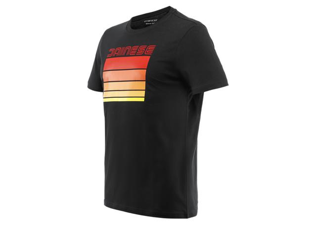 DAINESE STRIPES T-SHIRT BLACK RED