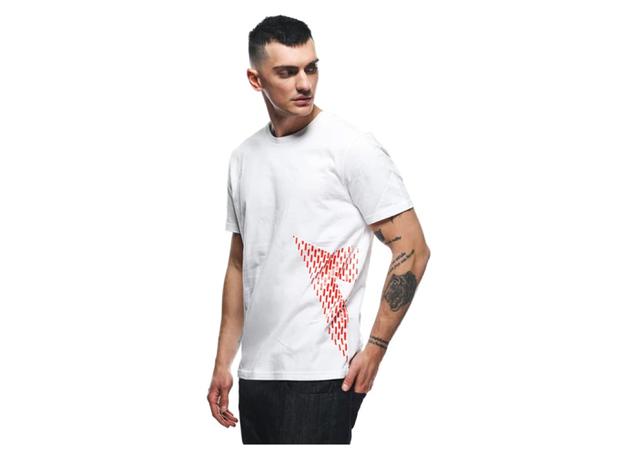 DAINESE BIG LOGO T-SHIRT WHITE RED