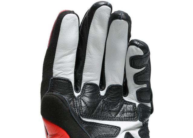 DAINESE CARBON 3 LONG GLOVES BLACK FLURO RED WHITE