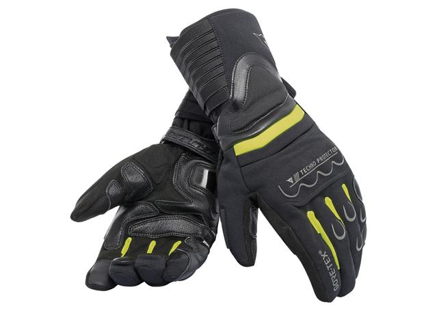 DAINESE SCOUT 2 UNISEX GORE-TEX GLOVES BLACK FLURO YELLOW