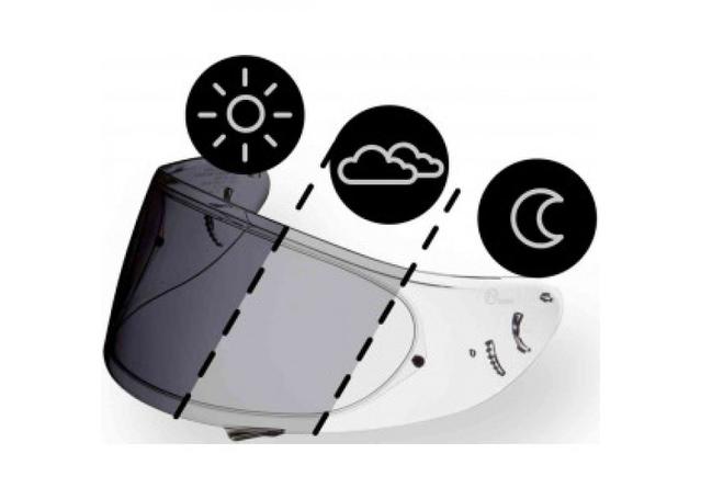 SHOEI NXR2 CWR-F2 VISOR TRANSITIONS PHOTOCHROMIC