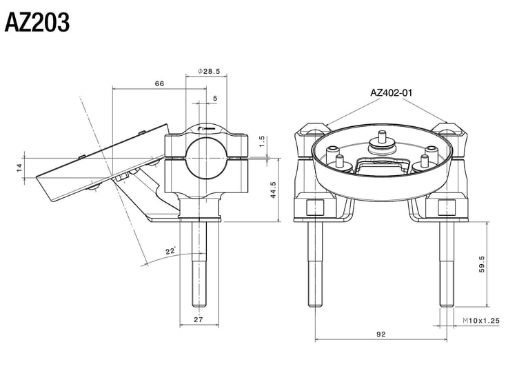 Rizoma Handlebar Risers with Gauge