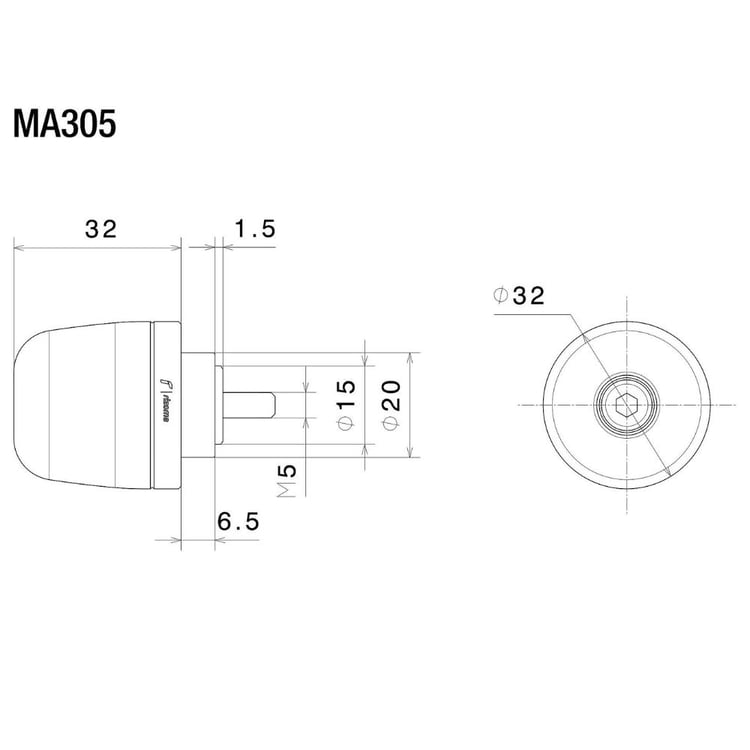 Rizoma Conical Black Bar End