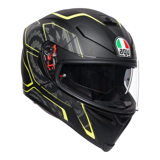 AGV K5 S  Tornado Matt Black/Yellow Fluro