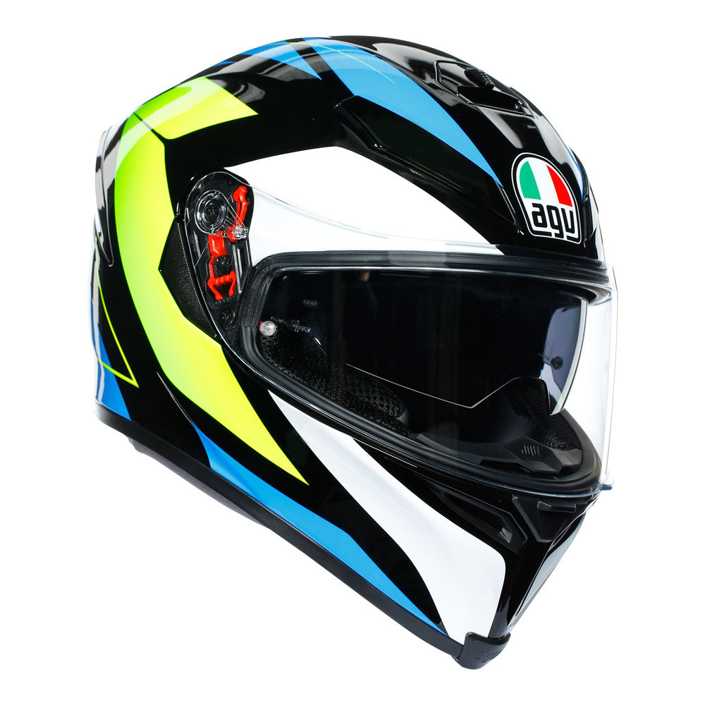AGV K5 S  Core Black/Cyan/Yellow Fluo