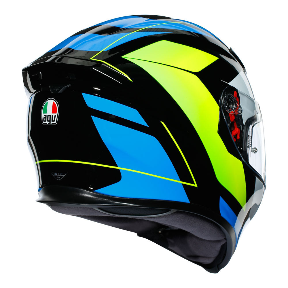 AGV K5 S  Core Black/Cyan/Yellow Fluo