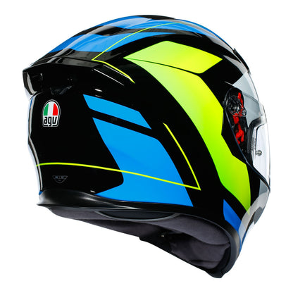 AGV K5 S  Core Black/Cyan/Yellow Fluo