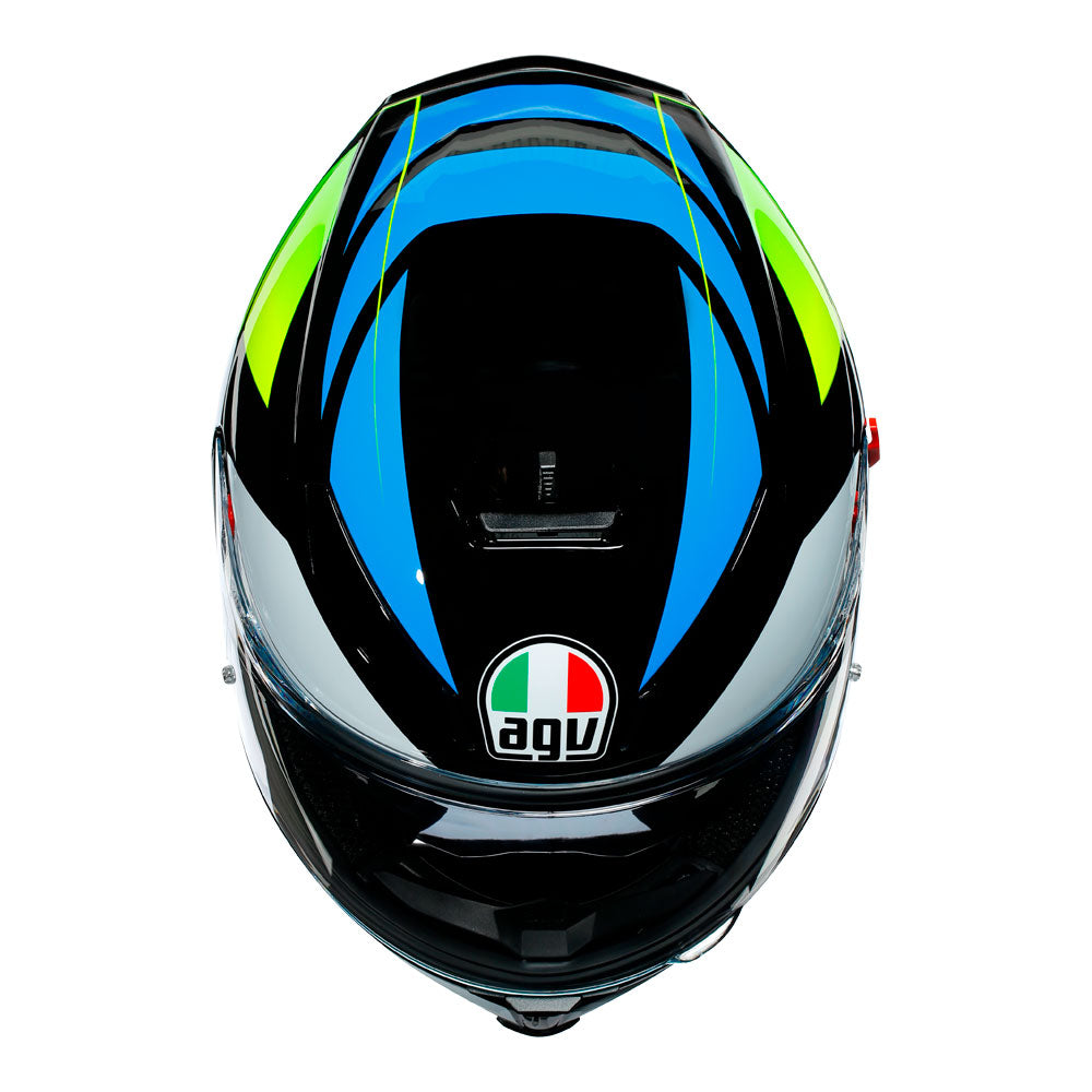 AGV K5 S  Core Black/Cyan/Yellow Fluo