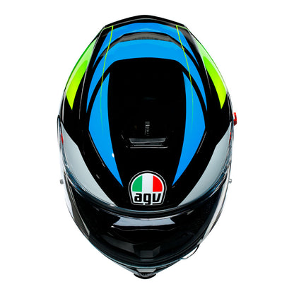 AGV K5 S  Core Black/Cyan/Yellow Fluo