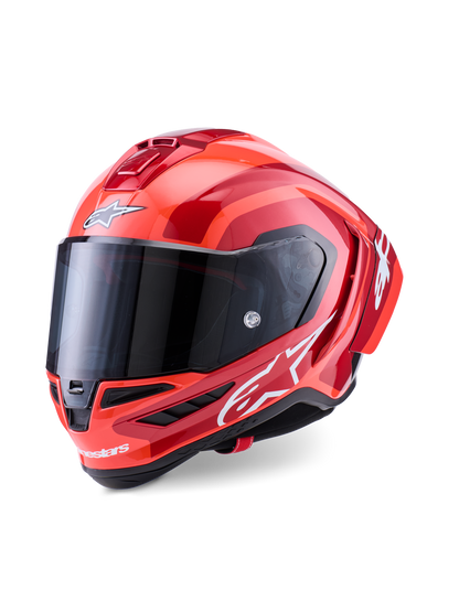 Alpinestars SUPERTECH SR10 ARIUS HELMET ECE06/DOT /FIM BLACK WHITE DOUBLE RED GLOSS