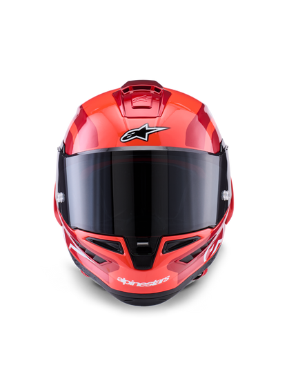 Alpinestars SUPERTECH SR10 ARIUS HELMET ECE06/DOT /FIM BLACK WHITE DOUBLE RED GLOSS