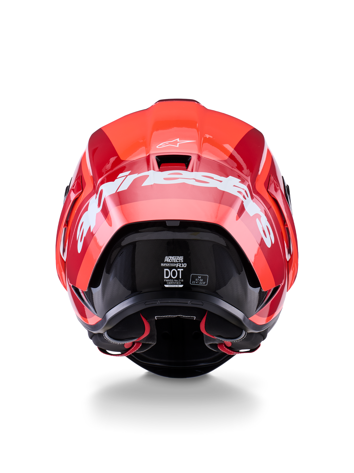 Alpinestars SUPERTECH SR10 ARIUS HELMET ECE06/DOT /FIM BLACK WHITE DOUBLE RED GLOSS