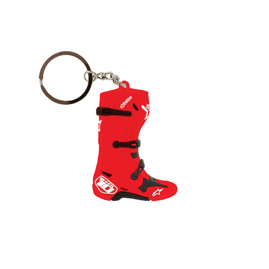 NEW TECH 10 BOOT KEYFOB | RED (0030) | One Size