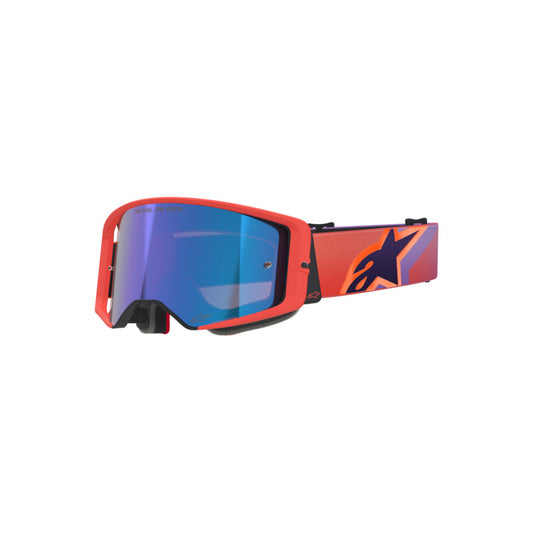 (MX26) SUPERTECH VISION CORP GOGGLE | HOT CORAL PURPLE (0414) | MIRROR BLUE LENS
