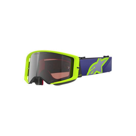 (MX26) SUPERTECH VISION CORP GOGGLE | PURPLE YELLOW-FLURO (3156) | MIRROR SILVER LENS