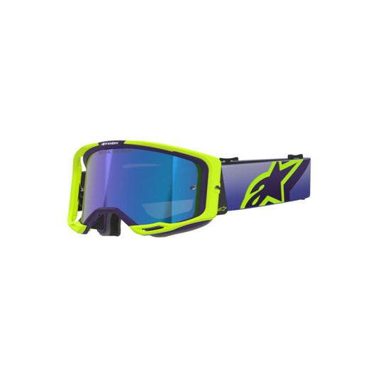 VISION 8 CORP GOGGLE | PURPLE YELLOW-FLURO (3161) | MIRROR BLUE LENS