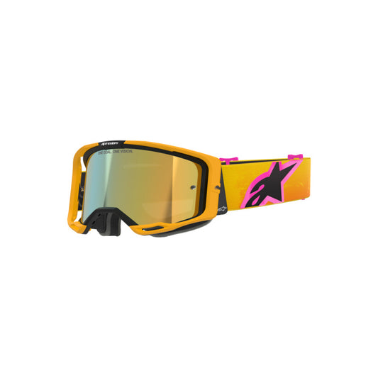 (MX26) VISION 8 CORP GOGGLE | ORANGE YELLOW PINK (4005) | MIRROR GOLD LENS