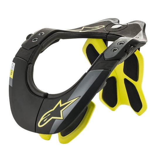 BNS CHIN PLATES -BLACK YELLOW FLURO (0155)