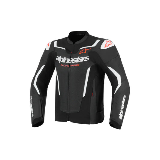 ALPINESTARS GP FORCE V2 LEATHER JACKET AIRFLOW BLACK WHITE