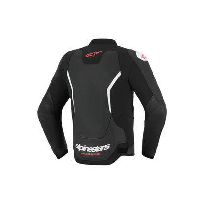 ALPINESTARS GP FORCE V2 LEATHER JACKET AIRFLOW BLACK WHITE