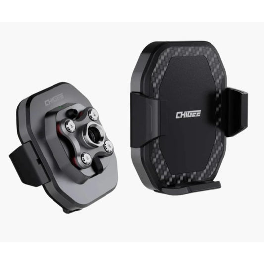 CHIGEE CG-2 PHONE HOLDER | WITH WIRELESS CHARGING (12MM REAR MIRROR CLAMPS)