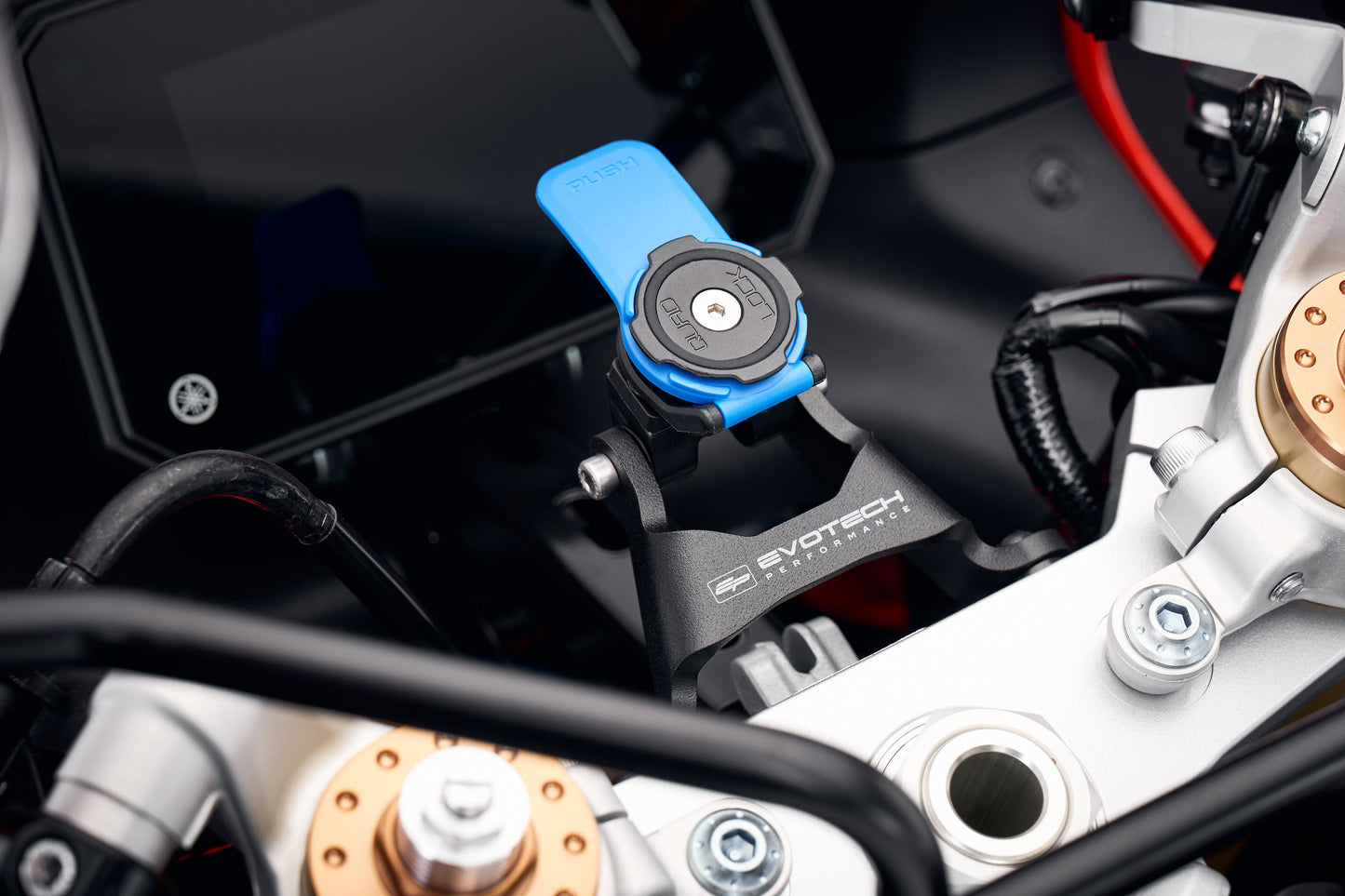 Evotech Quad Lock Compatible Handlebar Clamp Mount - Yamaha XSR900 GP (2024+)