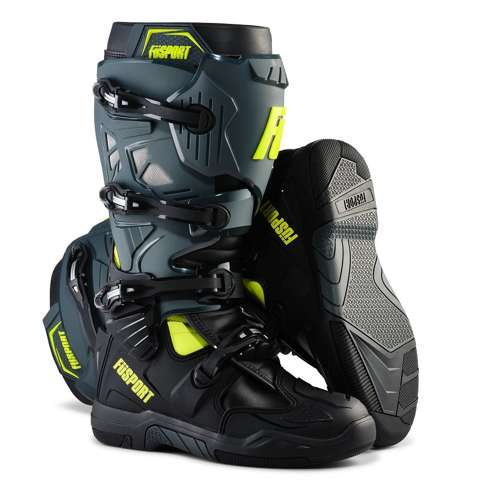 FUSport Xtreme Pilot XP2 Boots Gray/Black/Hi-Vis Yellow