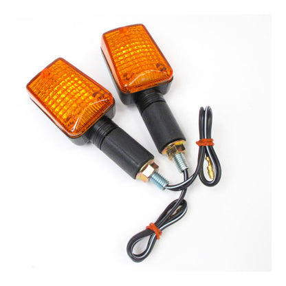 Whites Flasher Universal Long Mount Black (Pair) 12V-21W