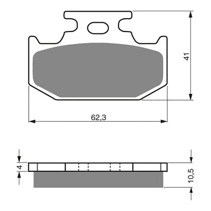 GOLDfren Brake Pads Off-Road Racing GF100 - K5 ( PR77 )