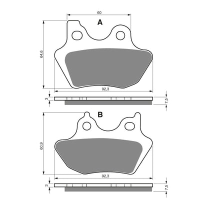 GOLDfren Brake Pads Sintered Sports GF181 - S3 ( PH279 / PH347 )