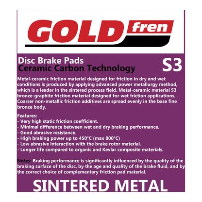 GOLDfren Brake Pads GF262 - S3
