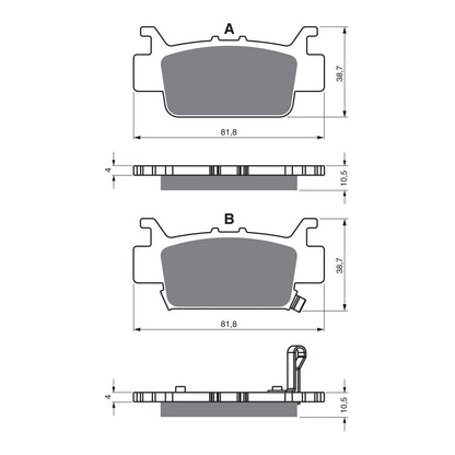 GOLDfren Brake Pads Off-Road Racing GF382 - K5 ( PR524 )