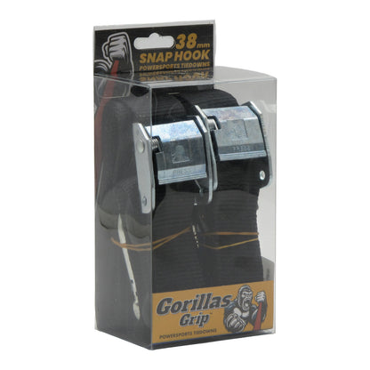 Gorillas Grip Tie Down 38mm S-Hook - Black / Black Loop