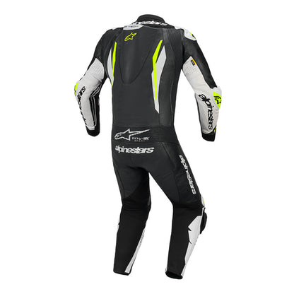 Alpinestars GP TECH V5 1 PC LEATHER SUIT BLACK WHITE YELLOW FLURO