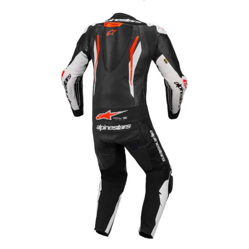 Alpinestars GP TECH V5 PC LEATHER SUIT BLACK WHITE RED FLURO