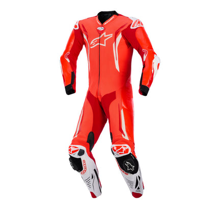 Alpinestars GP TECH V5 1 PC LEATHER SUIT FLURO-RED/BRIGHT-RED/WHITE