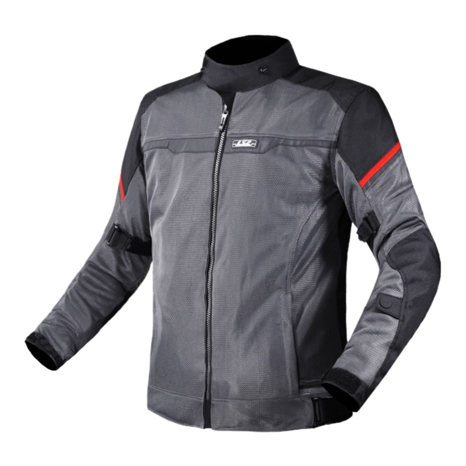 LS2 Riva Men's Jacket - Black / Dark Grey / Red